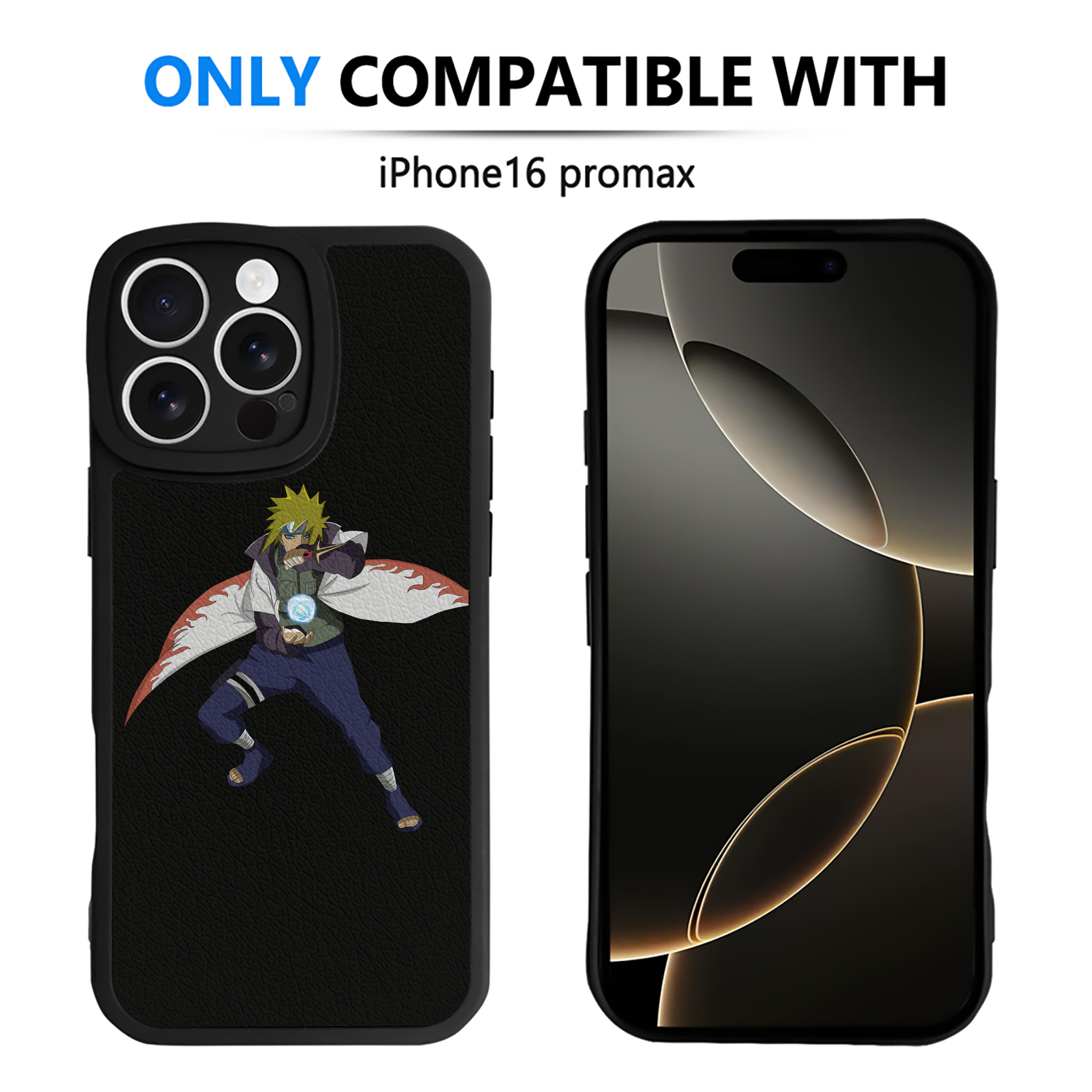 （画像用） NARUTO -ナルト- 波風 ミナト Namikaze Minato 【iPhone 16シリーズ対応】シリコンスマホケース（レザー調） 材質：シリコン